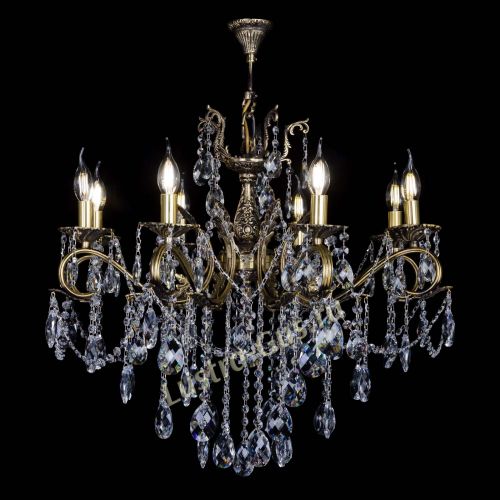 Бронзовая люстра Мелания №8/2 баден в Магнитогорске Гусь Хрустальный