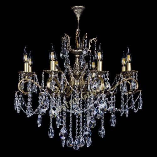 Бронзовая люстра Мелания №8/2 баден в Магнитогорске Гусь Хрустальный