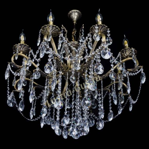 Бронзовая люстра Мелания №8/2 баден в Магнитогорске Гусь Хрустальный