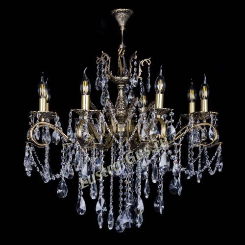 Бронзовая люстра Мелания №8/2 лучик в Магнитогорске Гусь Хрустальный