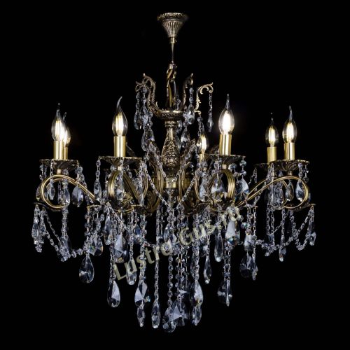 Бронзовая люстра Мелания №8/2 лучик в Магнитогорске Гусь Хрустальный