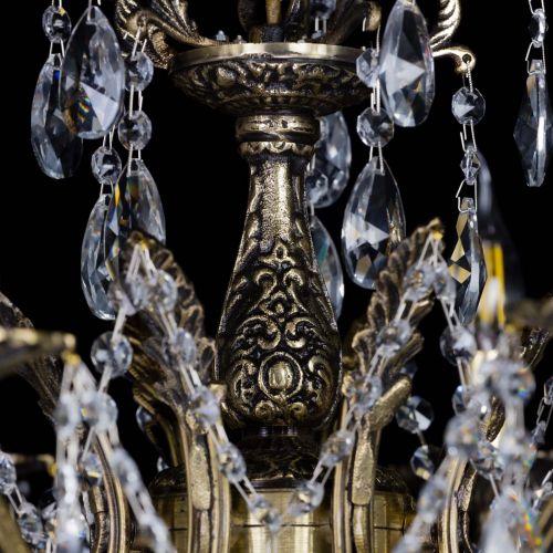 Бронзовая люстра Мелания №8/2 лучик в Магнитогорске Гусь Хрустальный