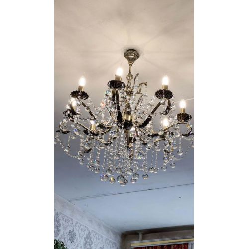 Бронзовая люстра Мелания №8/2 шар в Магнитогорске Гусь Хрустальный