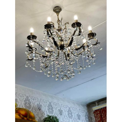 Бронзовая люстра Мелания №8/2 шар в Магнитогорске Гусь Хрустальный