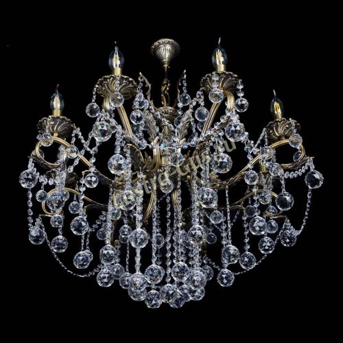 Бронзовая люстра Мелания №8/2 шар в Магнитогорске Гусь Хрустальный