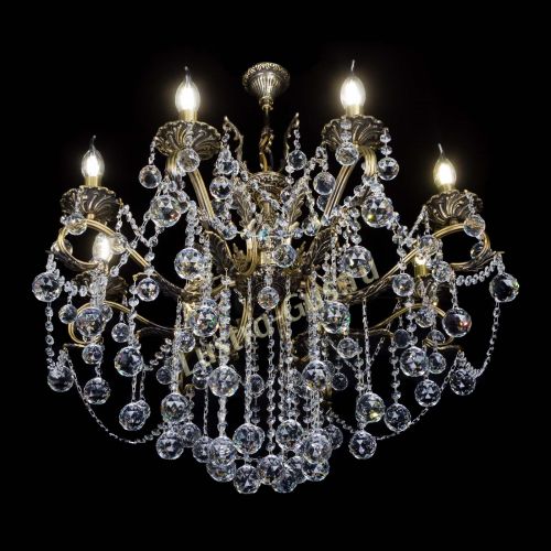 Бронзовая люстра Мелания №8/2 шар в Магнитогорске Гусь Хрустальный