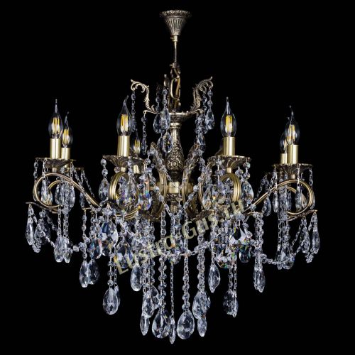 Бронзовая люстра Мелания №8/2 журавлик в Магнитогорске Гусь Хрустальный