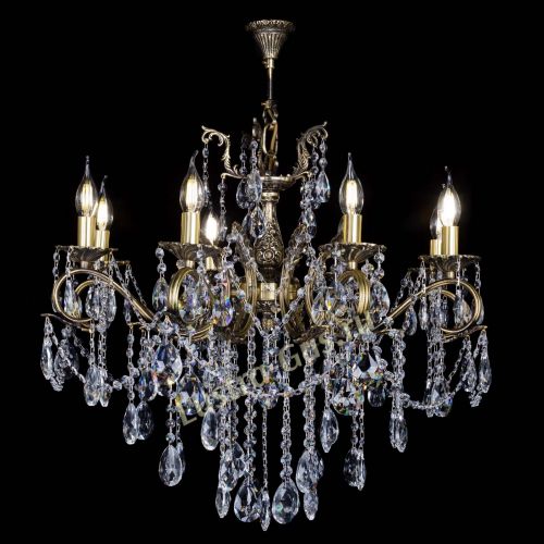 Бронзовая люстра Мелания №8/2 журавлик в Магнитогорске Гусь Хрустальный