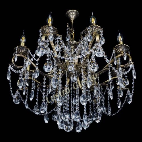 Бронзовая люстра Мелания №8/2 журавлик в Магнитогорске Гусь Хрустальный