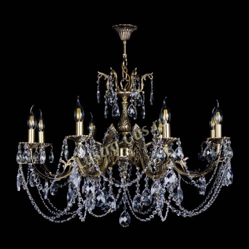 Бронзовая люстра Кассандра №8 баден в Магнитогорске Гусь Хрустальный