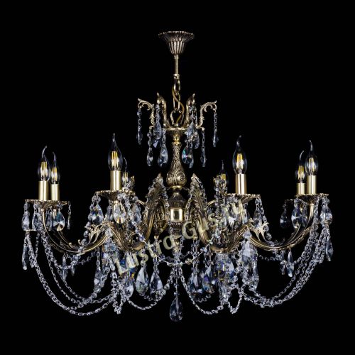 Бронзовая люстра Кассандра №8 лучик в Магнитогорске Гусь Хрустальный