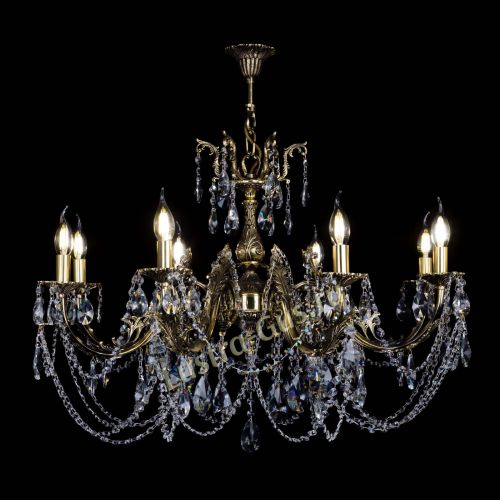 Бронзовая люстра Кассандра №8 лучик в Магнитогорске Гусь Хрустальный