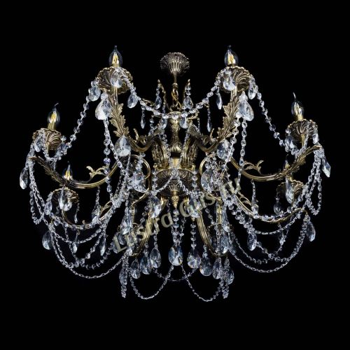 Бронзовая люстра Кассандра №8 лучик в Магнитогорске Гусь Хрустальный