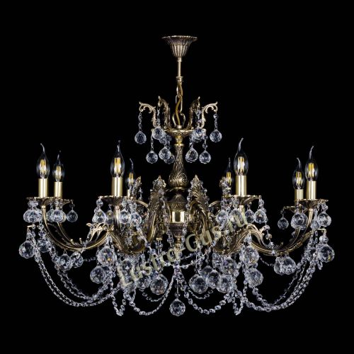 Бронзовая люстра Кассандра №8 шар в Магнитогорске Гусь Хрустальный