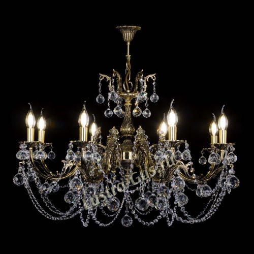 Бронзовая люстра Кассандра №8 шар в Магнитогорске Гусь Хрустальный