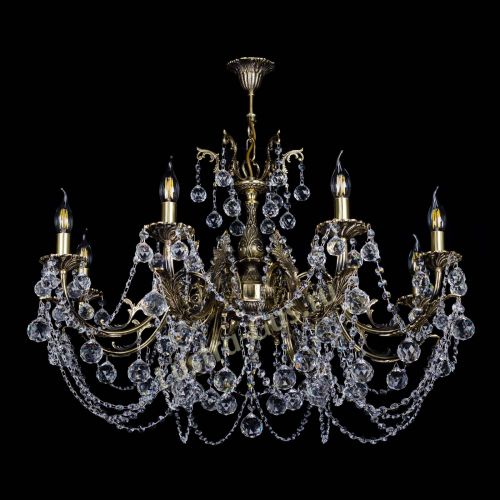 Бронзовая люстра Кассандра №8 шар в Магнитогорске Гусь Хрустальный