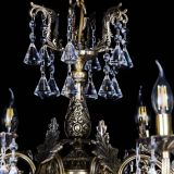 Бронзовая люстра Кассандра №8 удлиненная с конусами в Магнитогорске