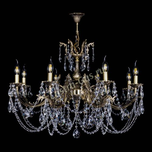 Бронзовая люстра Кассандра №8 журавлик в Магнитогорске Гусь Хрустальный