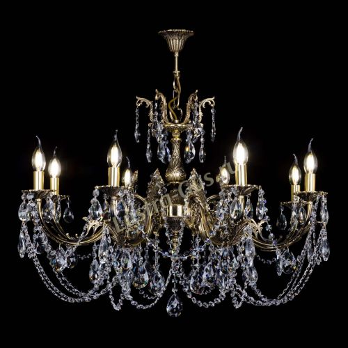 Бронзовая люстра Кассандра №8 журавлик в Магнитогорске Гусь Хрустальный