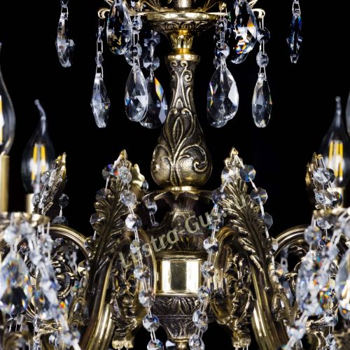 Бронзовая люстра Кассандра №8 журавлик в Магнитогорске Гусь Хрустальный