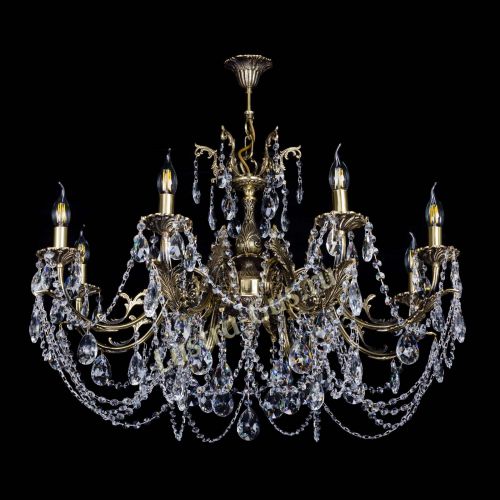 Бронзовая люстра Кассандра №8 журавлик в Магнитогорске Гусь Хрустальный