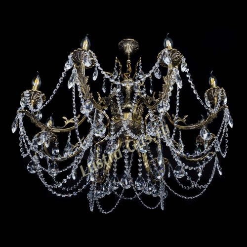 Бронзовая люстра Кассандра №8 журавлик в Магнитогорске Гусь Хрустальный