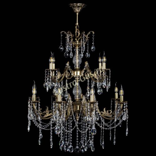 Люстра бронзовая Кассандра Алфея №12 баден в Магнитогорске Гусь Хрустальный