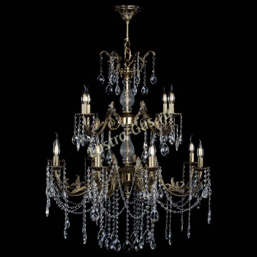 Люстра бронзовая Кассандра Алфея №12 баден в Магнитогорске Гусь Хрустальный