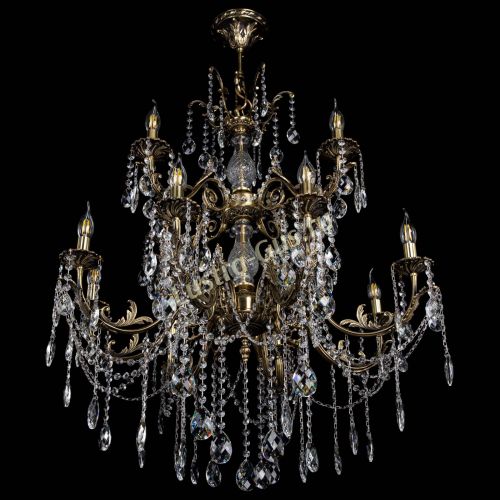 Люстра бронзовая Кассандра Алфея №12 баден в Магнитогорске Гусь Хрустальный