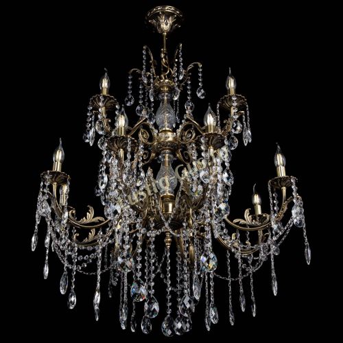 Люстра бронзовая Кассандра Алфея №12 баден в Магнитогорске Гусь Хрустальный