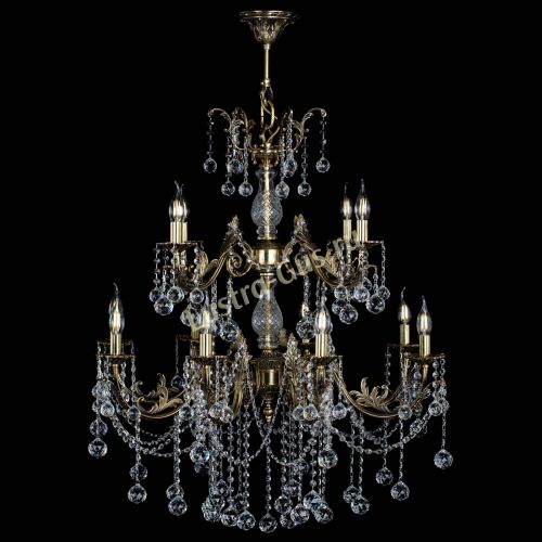 Люстра бронзовая Кассандра Алфея №12 шар в Магнитогорске Гусь Хрустальный