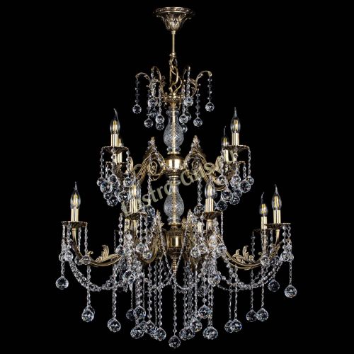 Люстра бронзовая Кассандра Алфея №12 шар в Магнитогорске Гусь Хрустальный