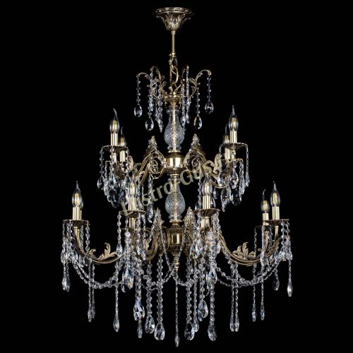 Люстра бронзовая Кассандра Алфея №12 журавлик в Магнитогорске Гусь Хрустальный