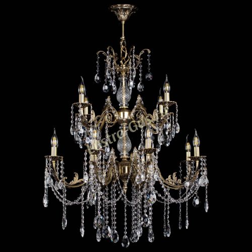 Люстра бронзовая Кассандра Алфея №12 звездочка в Магнитогорске Гусь Хрустальный