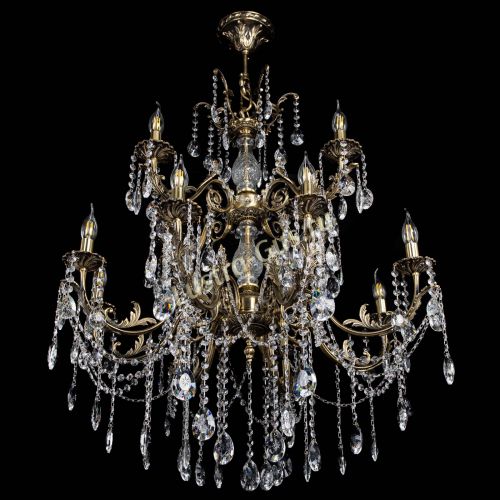 Люстра бронзовая Кассандра Алфея №12 звездочка в Магнитогорске Гусь Хрустальный