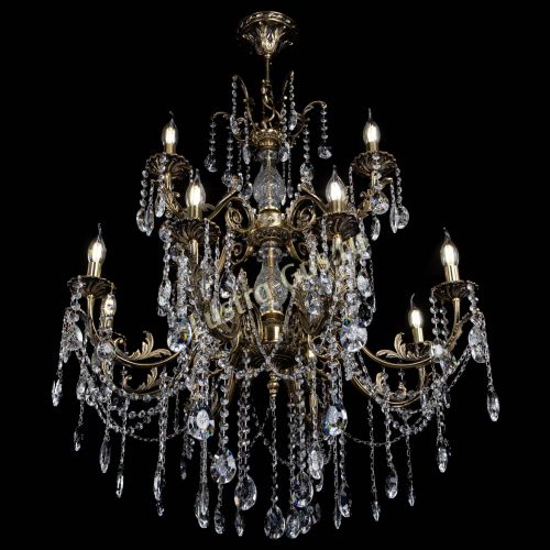 Люстра бронзовая Кассандра Алфея №12 звездочка в Магнитогорске Гусь Хрустальный