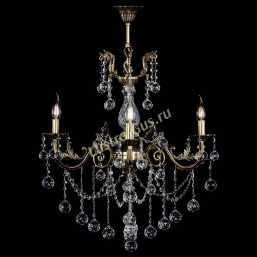 Люстра бронзовая Кассандра Алфея №3/1 шар в Магнитогорске Гусь Хрустальный