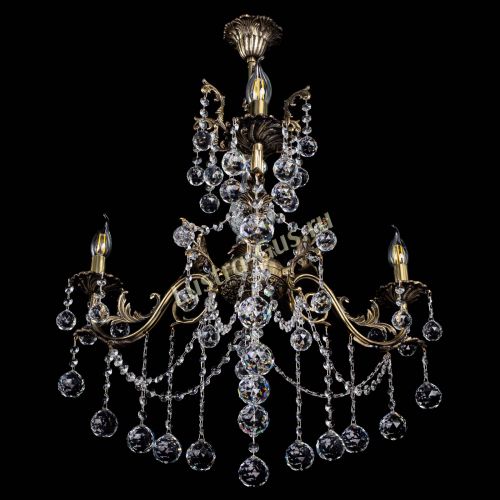 Люстра бронзовая Кассандра Алфея №3/1 шар в Магнитогорске Гусь Хрустальный