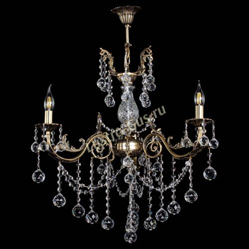 Люстра бронзовая Кассандра Алфея №3/1 шар в Магнитогорске Гусь Хрустальный