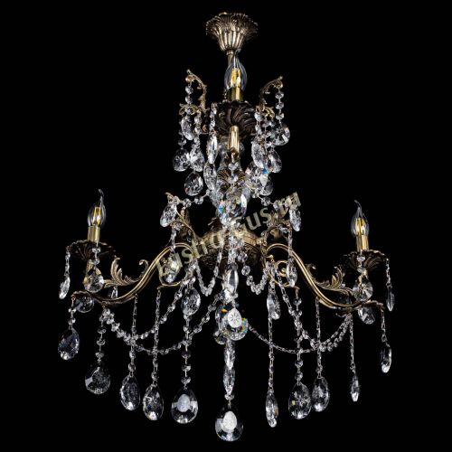 Люстра бронзовая Кассандра Алфея №3/1 звездочка в Магнитогорске Гусь Хрустальный