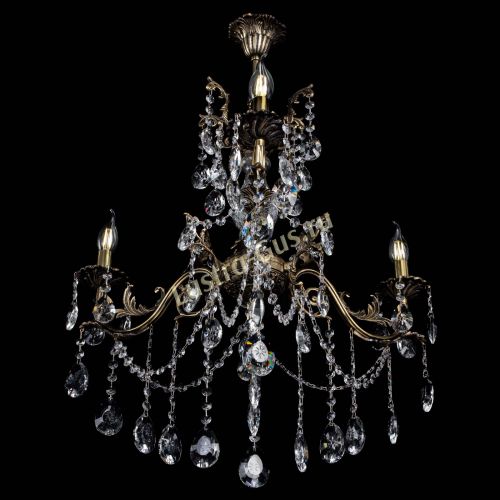 Люстра бронзовая Кассандра Алфея №3/1 звездочка в Магнитогорске Гусь Хрустальный