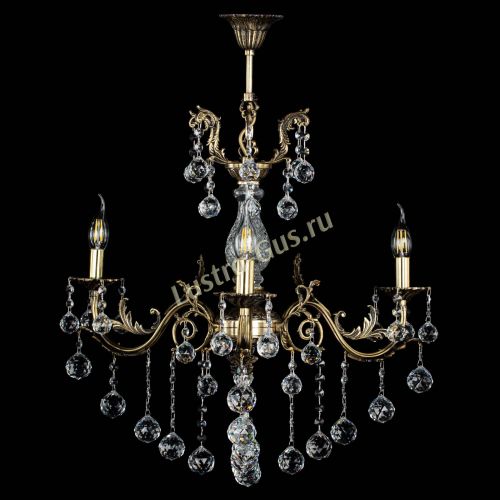 Люстра бронзовая Кассандра Алфея №3/2 шар в Магнитогорске Гусь Хрустальный