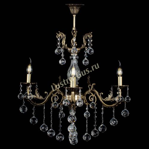 Люстра бронзовая Кассандра Алфея №3/2 шар в Магнитогорске Гусь Хрустальный