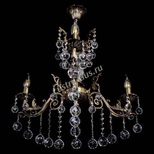 Люстра бронзовая Кассандра Алфея №3/2 шар в Магнитогорске Гусь Хрустальный