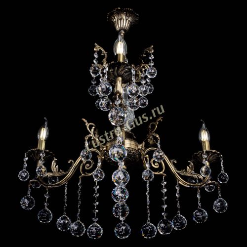 Люстра бронзовая Кассандра Алфея №3/2 шар в Магнитогорске Гусь Хрустальный