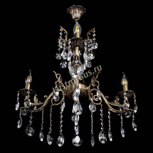 Люстра бронзовая Кассандра Алфея №3/2 звездочка в Магнитогорске Гусь Хрустальный