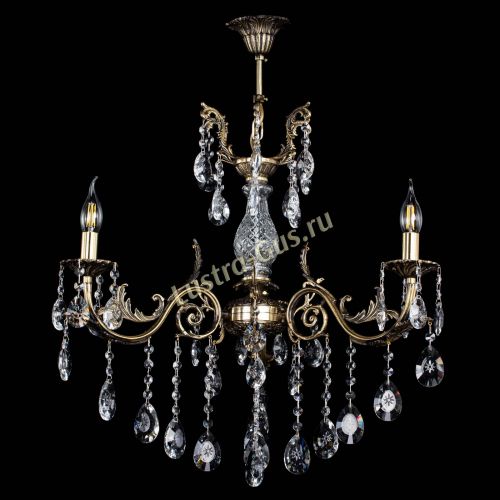 Люстра бронзовая Кассандра Алфея №3/2 звездочка в Магнитогорске Гусь Хрустальный