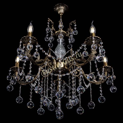 Люстра бронзовая Кассандра Алфея №5/1 шар в Магнитогорске Гусь Хрустальный