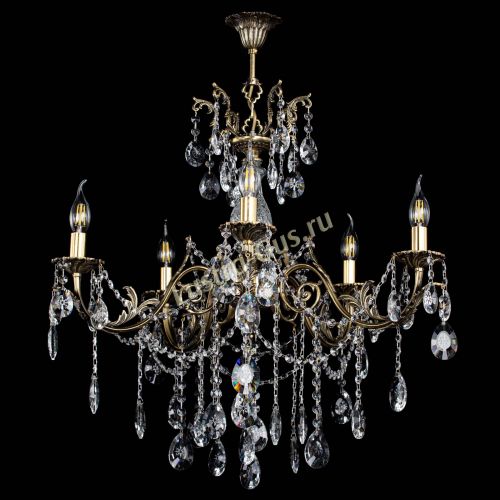 Люстра бронзовая Кассандра Алфея №5/1 звездочка в Магнитогорске Гусь Хрустальный