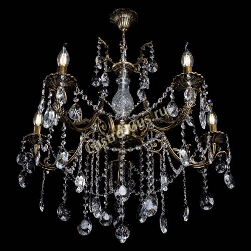 Люстра бронзовая Кассандра Алфея №5/1 звездочка в Магнитогорске Гусь Хрустальный